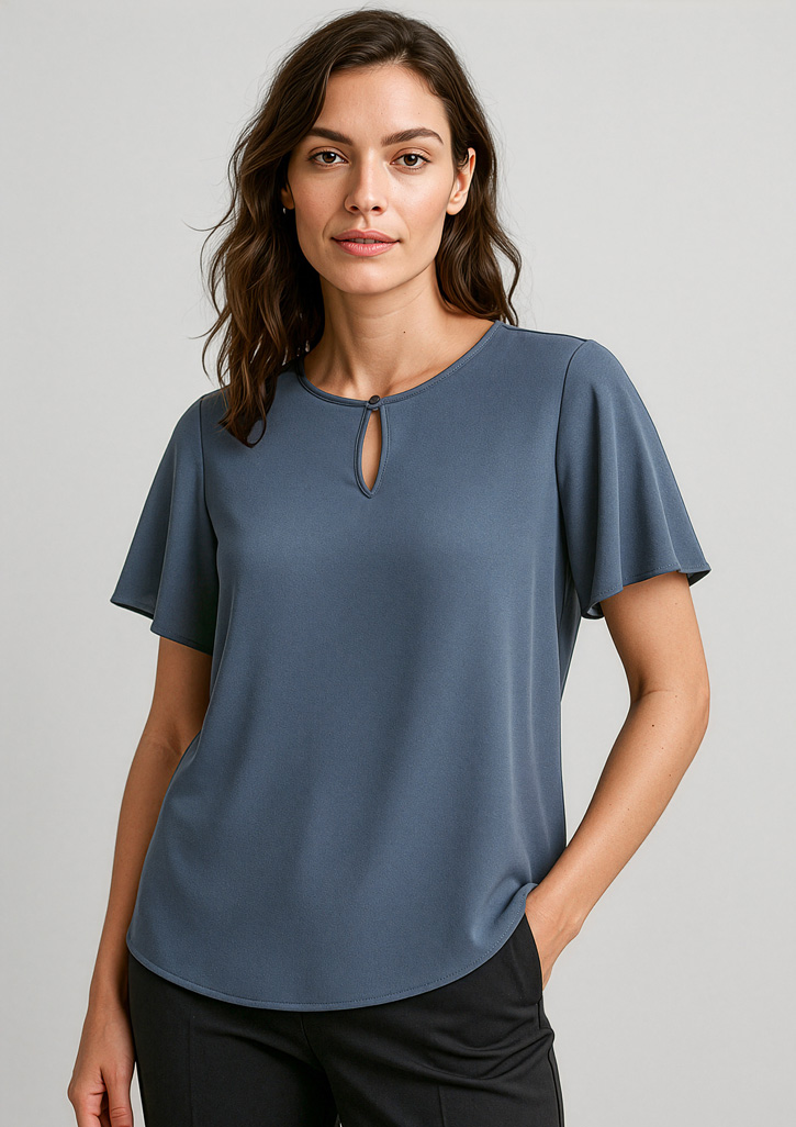 Womens Vienna Short Sleeve Blouse - Image 7