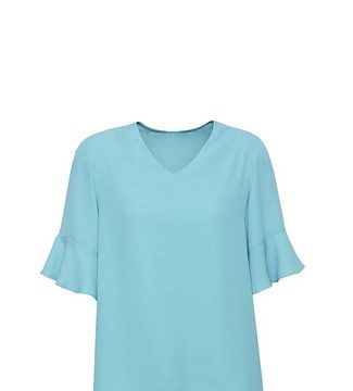 Womens Aria Fluted Sleeve Blouse- Clearance