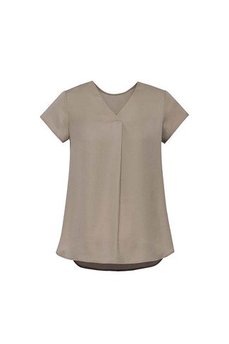Womens Kayla V-Neck Pleat Blouse - Image 22