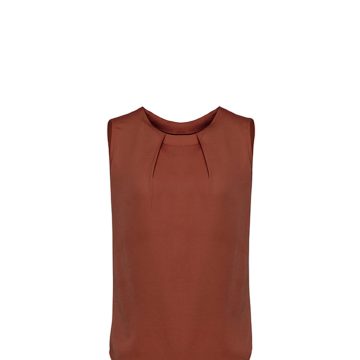 Womens Estelle Sleeveless Pleat Detail Blouse- Clearance