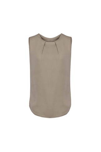 Womens Estelle Sleeveless Pleat Detail Blouse- Clearance - Image 4