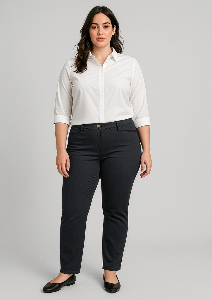 Womens Slim Leg Stretch Chino Pant - Image 2