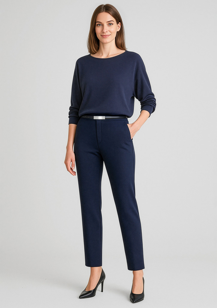 Womens Scuba Ponte Mid-rise Pull-on Pant - Image 2