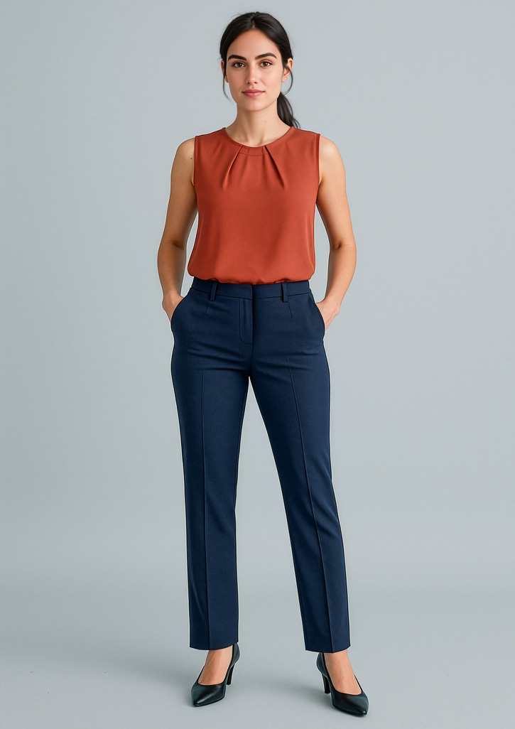 Womens Cool Stretch Tapered Leg Adjustable Waist Pant - Image 4