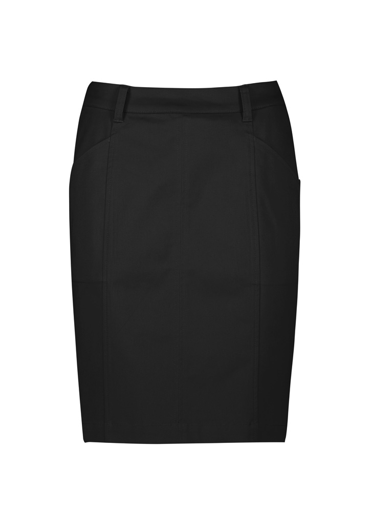 Womens Mid Waist Stretch Chino Skirt - Image 8