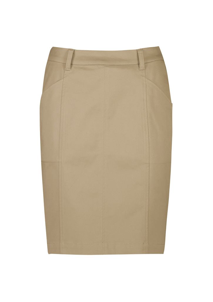 Womens Mid Waist Stretch Chino Skirt - Image 15