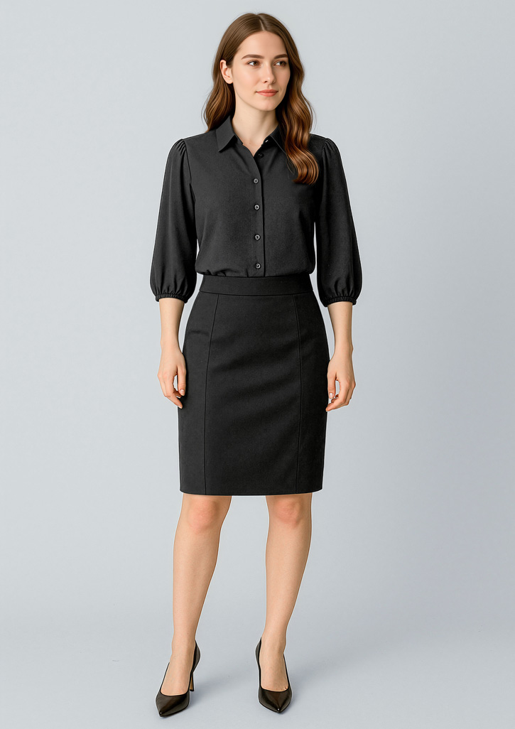 Womens Cool Stretch Mid-waist Pencil Skirt - Image 4