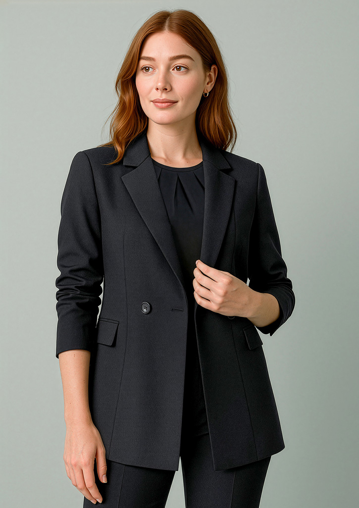 Womens Renew Double Breasted Longline Jacket - Image 7