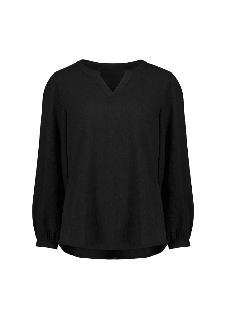 Womens Ruche Long Sleeve Blouse - Image 9