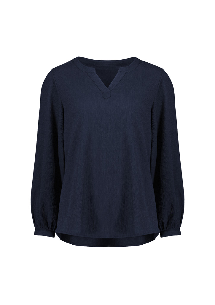Womens Ruche Long Sleeve Blouse - Image 3