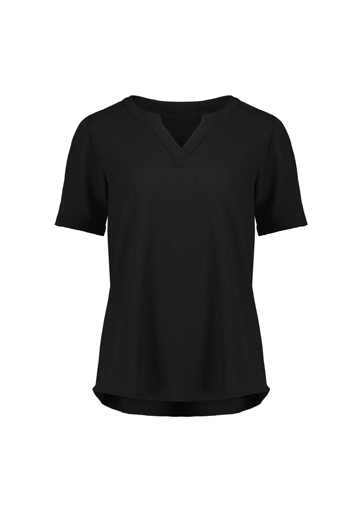 Womens Ruche Short Sleeve Blouse - Image 8