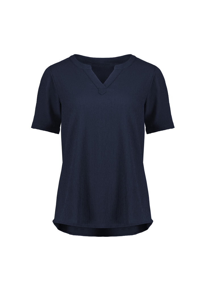 Womens Ruche Short Sleeve Blouse - Image 2