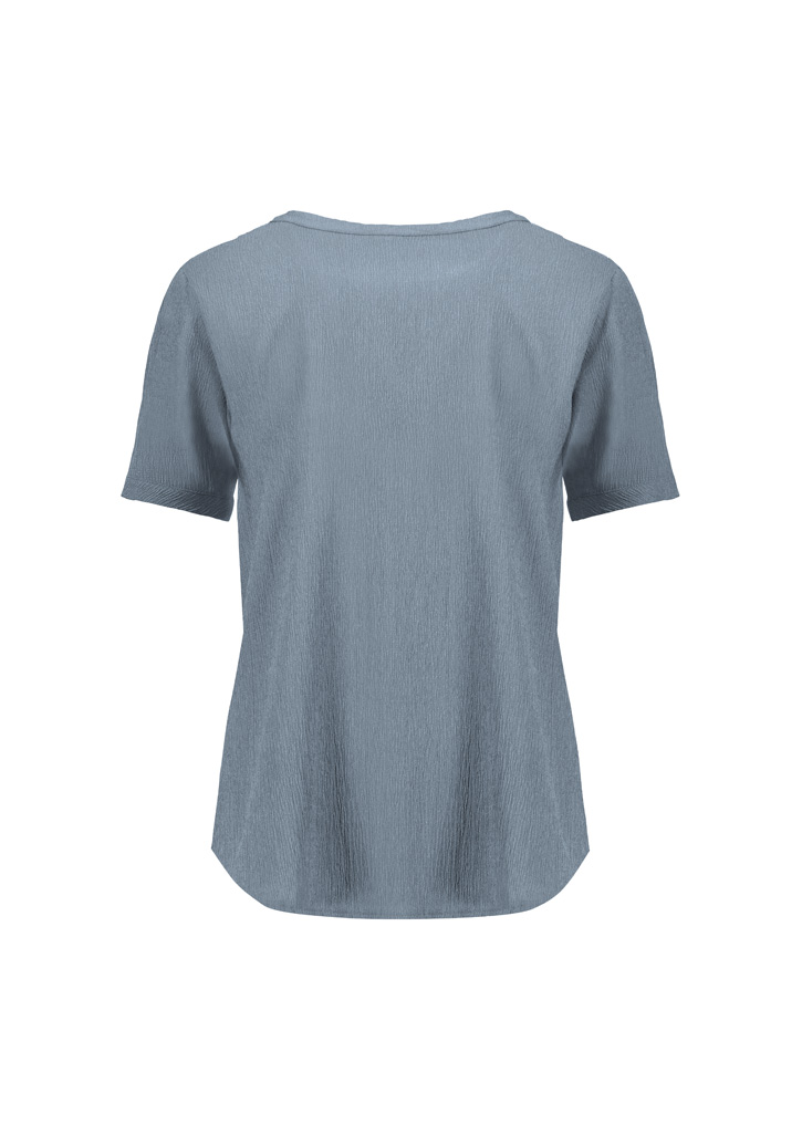 Womens Ruche Short Sleeve Blouse - Image 7