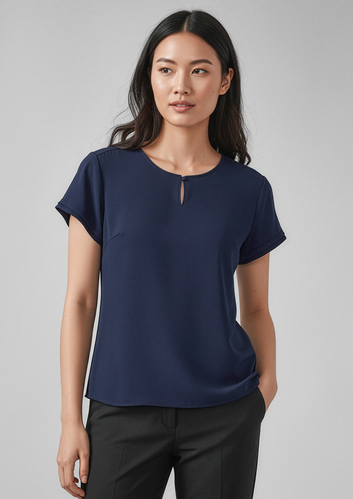 Womens Evelyn Short Sleeve Blouse - Image 4
