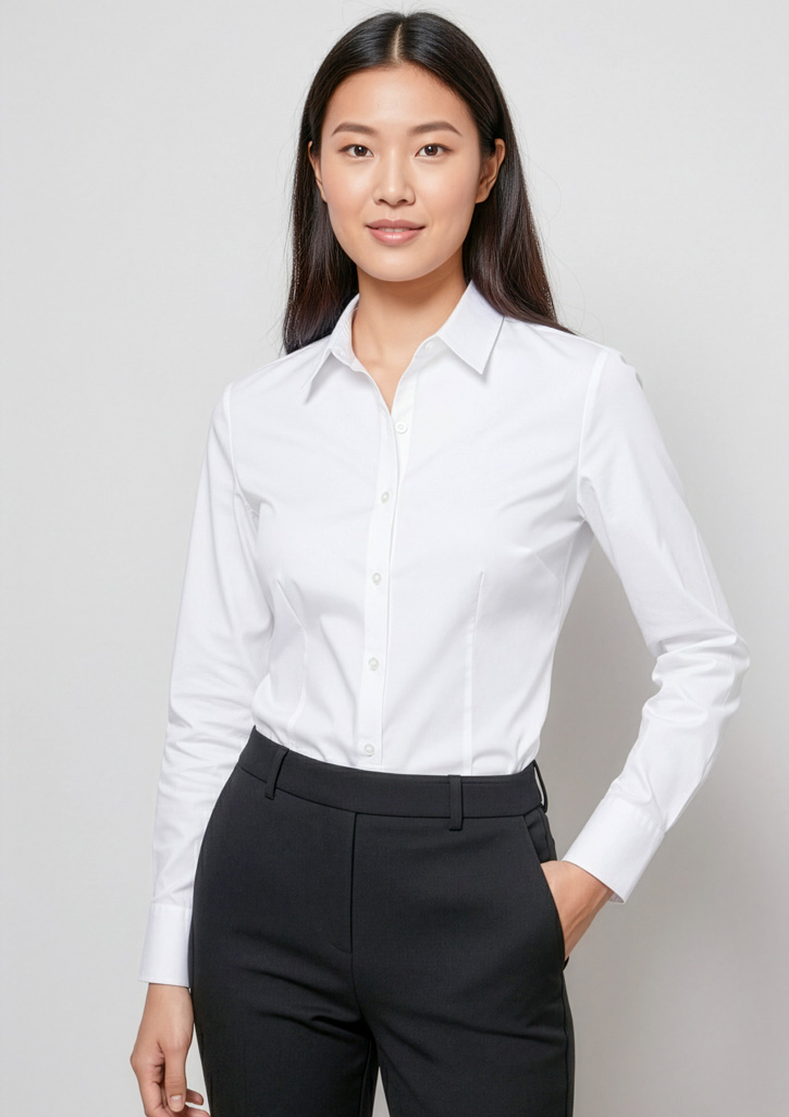 Womens Luxe Long Sleeve Shirt - Image 5