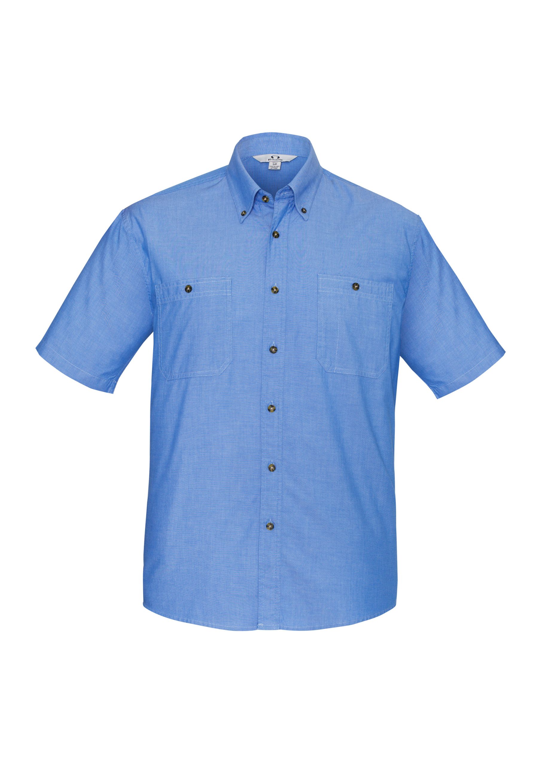 Mens Chambray Short Sleeve Shirt - Image 3