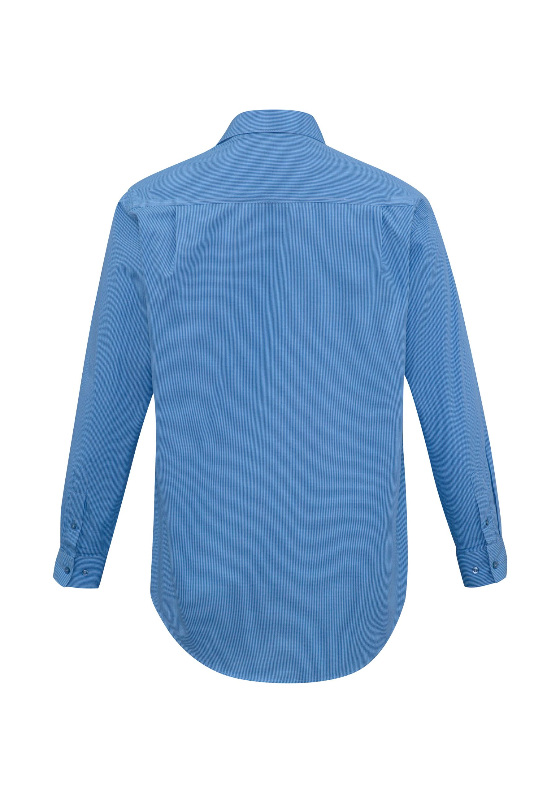 Mens Micro Check Long Sleeve Shirt - Image 10