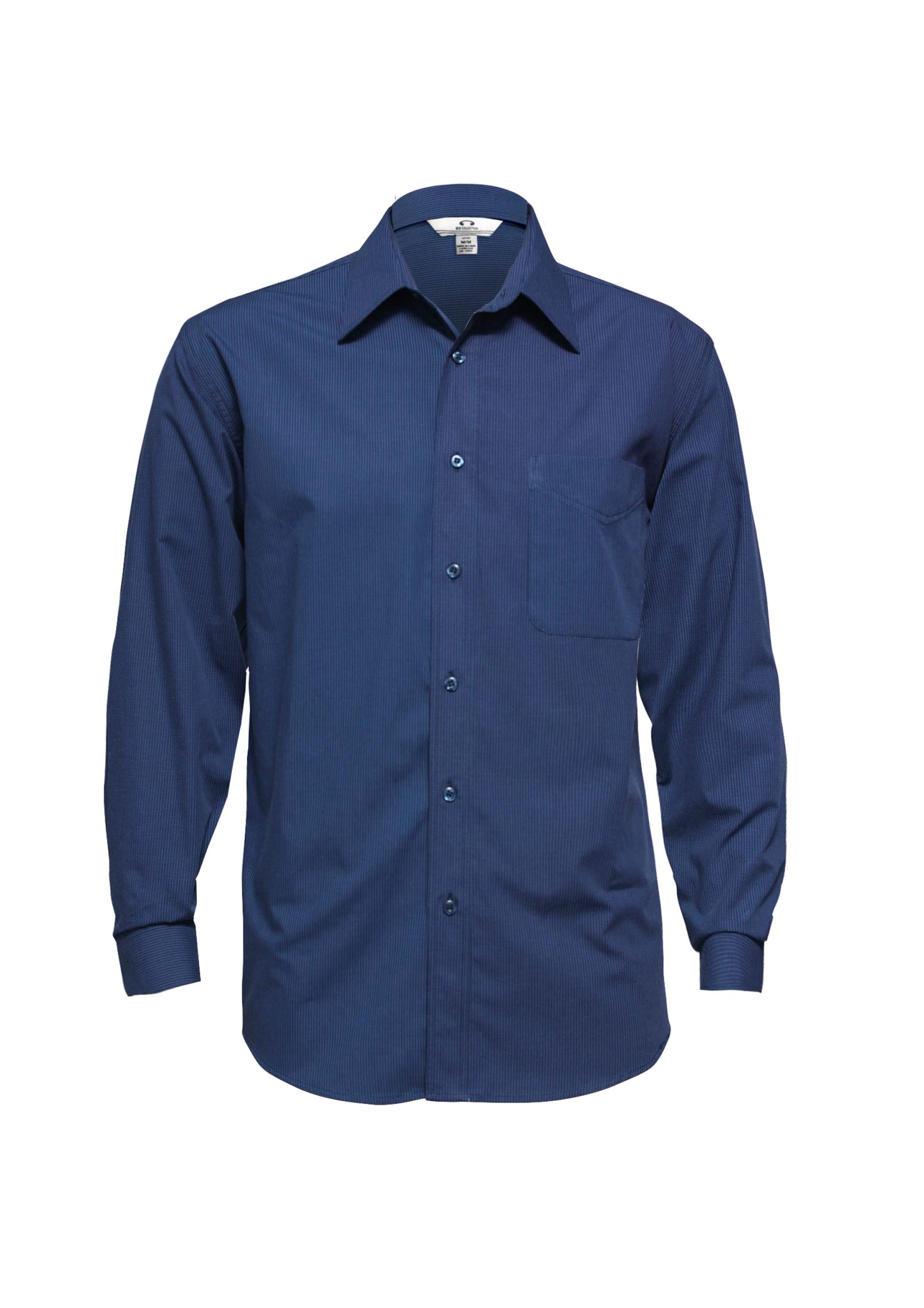 Mens Micro Check Long Sleeve Shirt - Image 5
