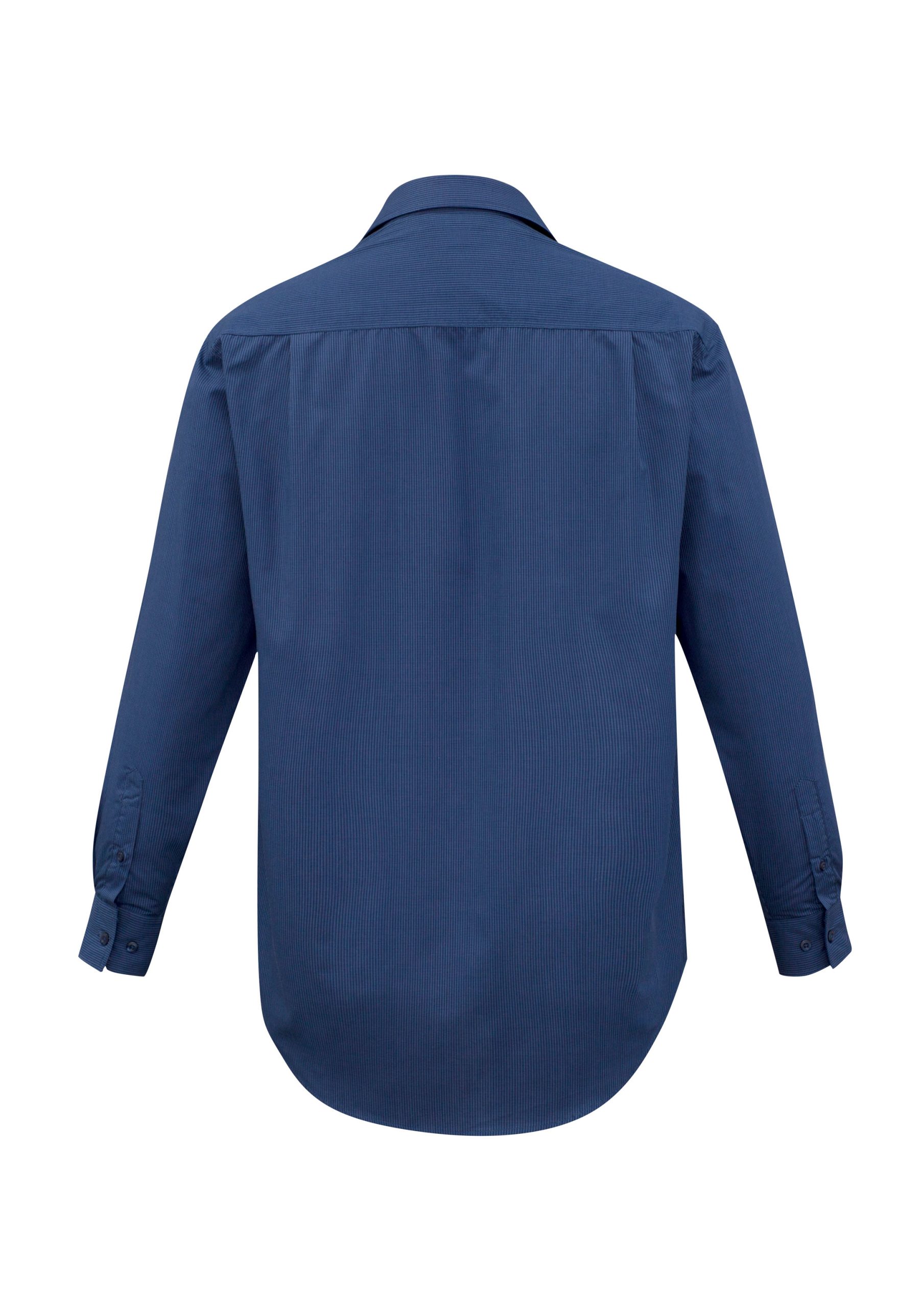 Mens Micro Check Long Sleeve Shirt - Image 6