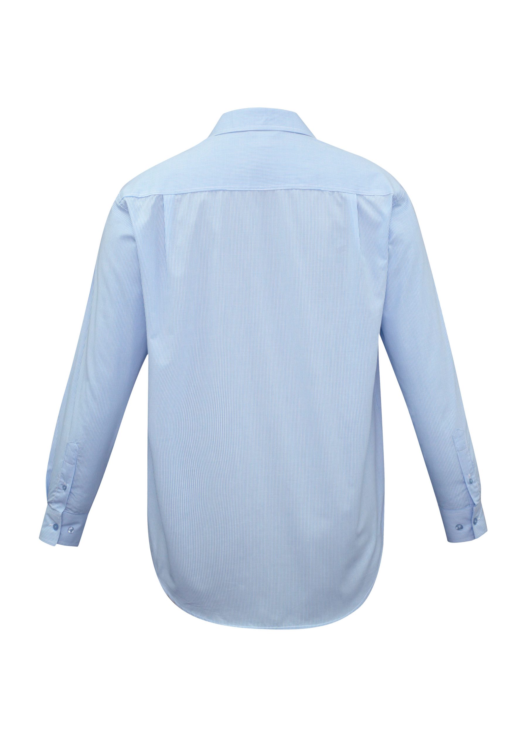 Mens Micro Check Long Sleeve Shirt - Image 3