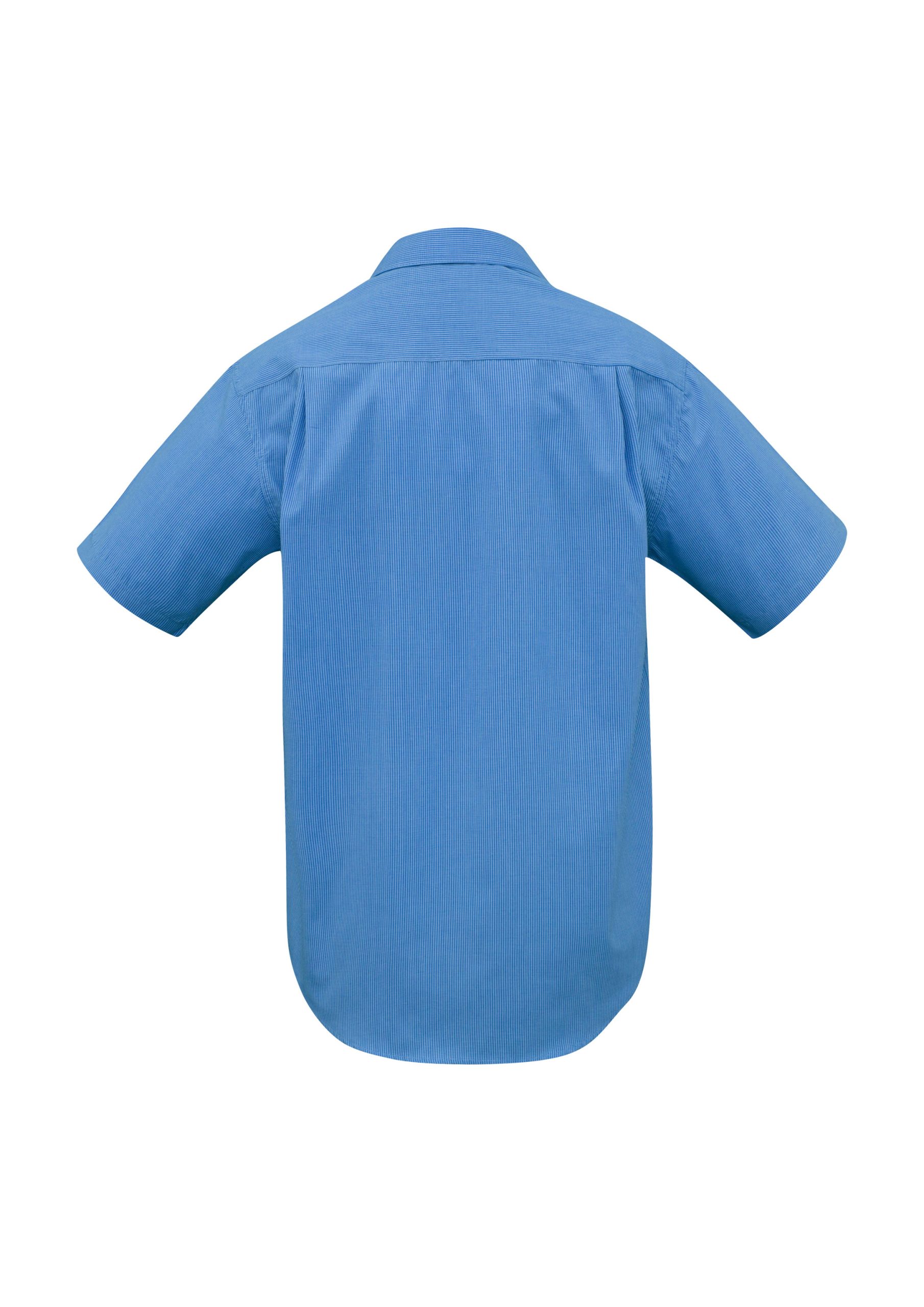 Mens Micro Check Short Sleeve Shirt - Image 6