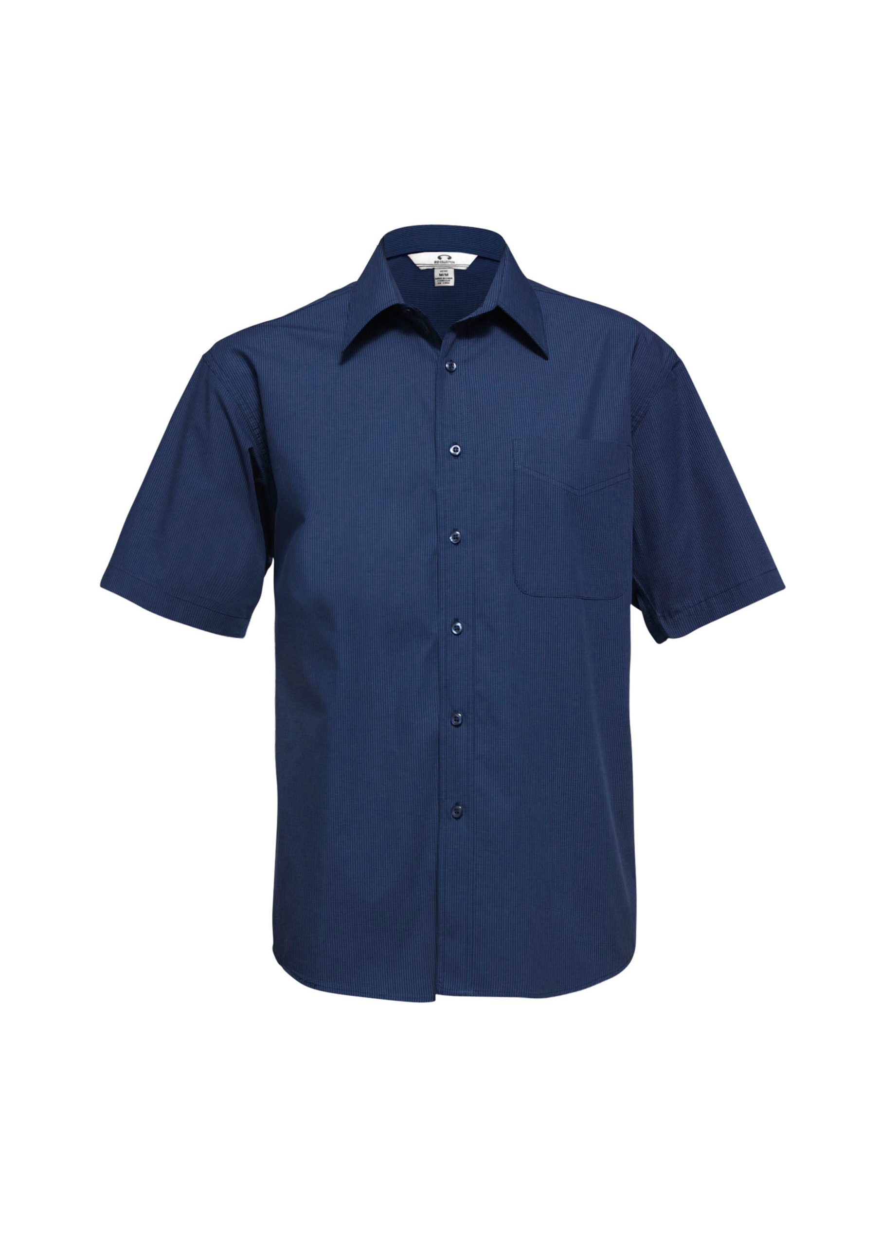 Mens Micro Check Short Sleeve Shirt - Image 9