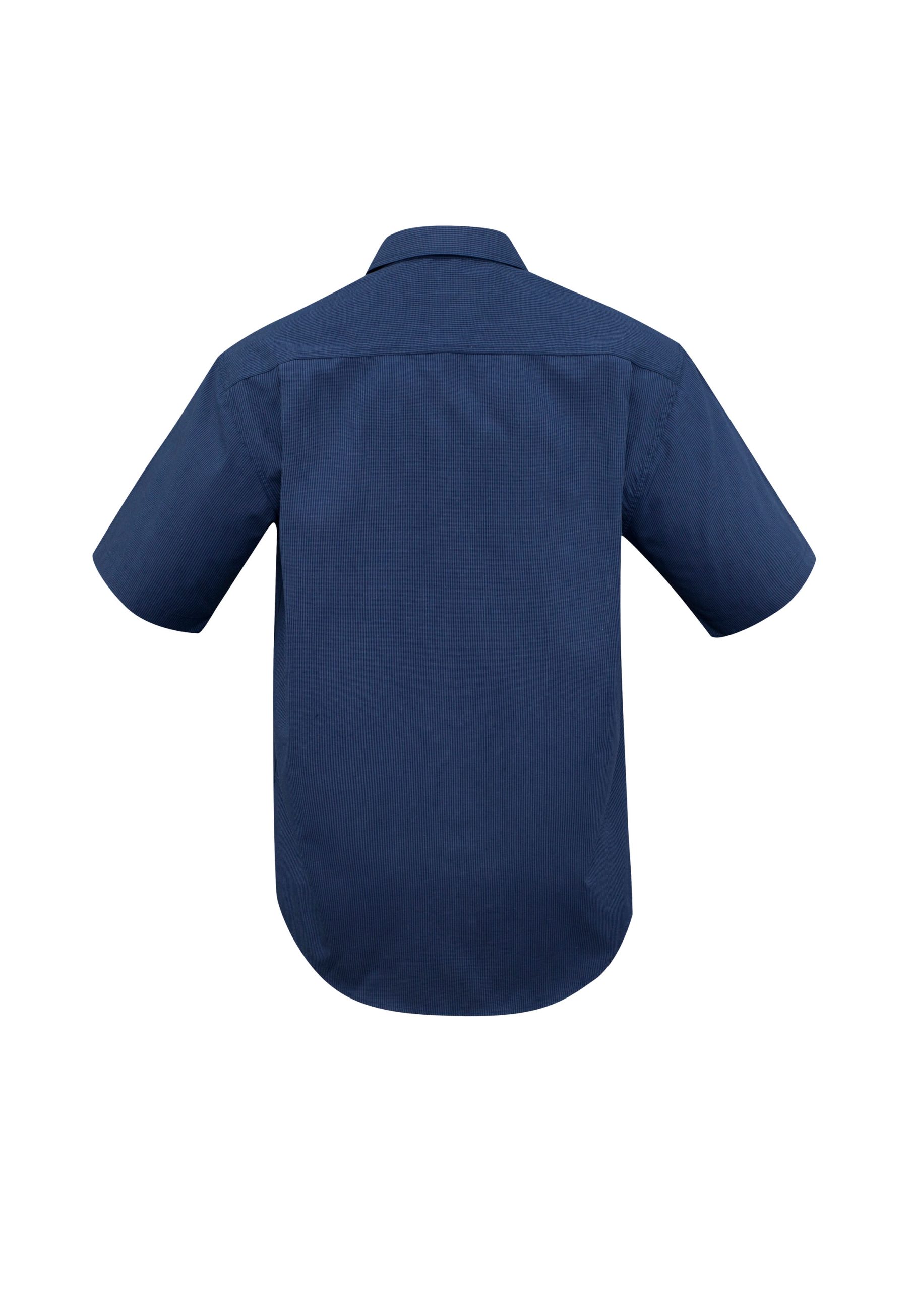 Mens Micro Check Short Sleeve Shirt - Image 10