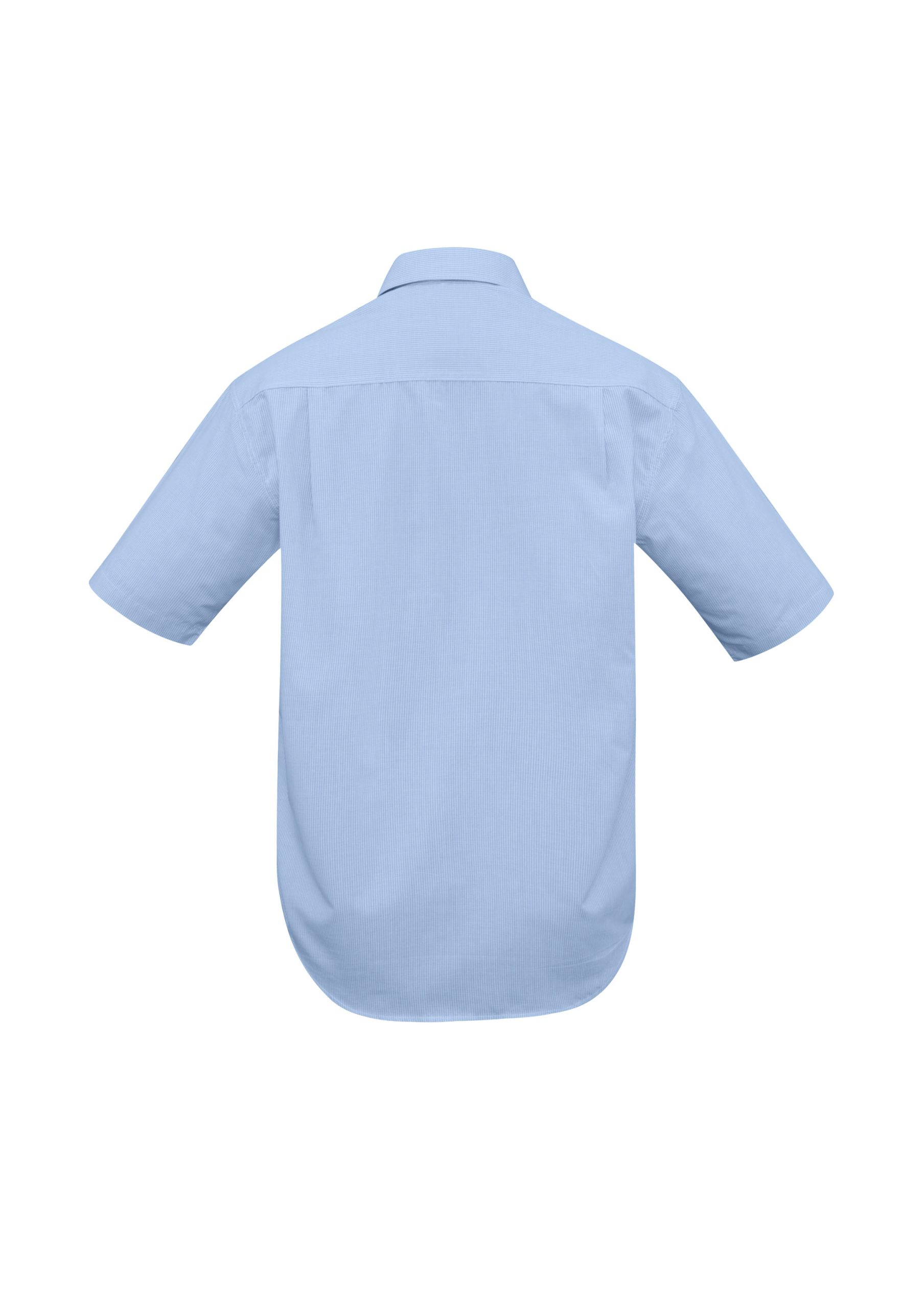 Mens Micro Check Short Sleeve Shirt - Image 3