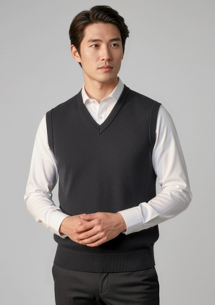 Mens Woolmix Knit Vest - Image 4