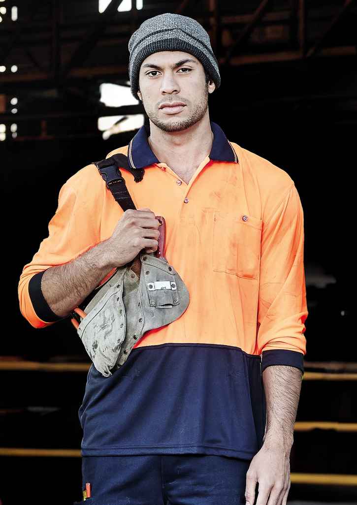 Unisex Hi Vis Basic Long Sleeve Polo - Image 10