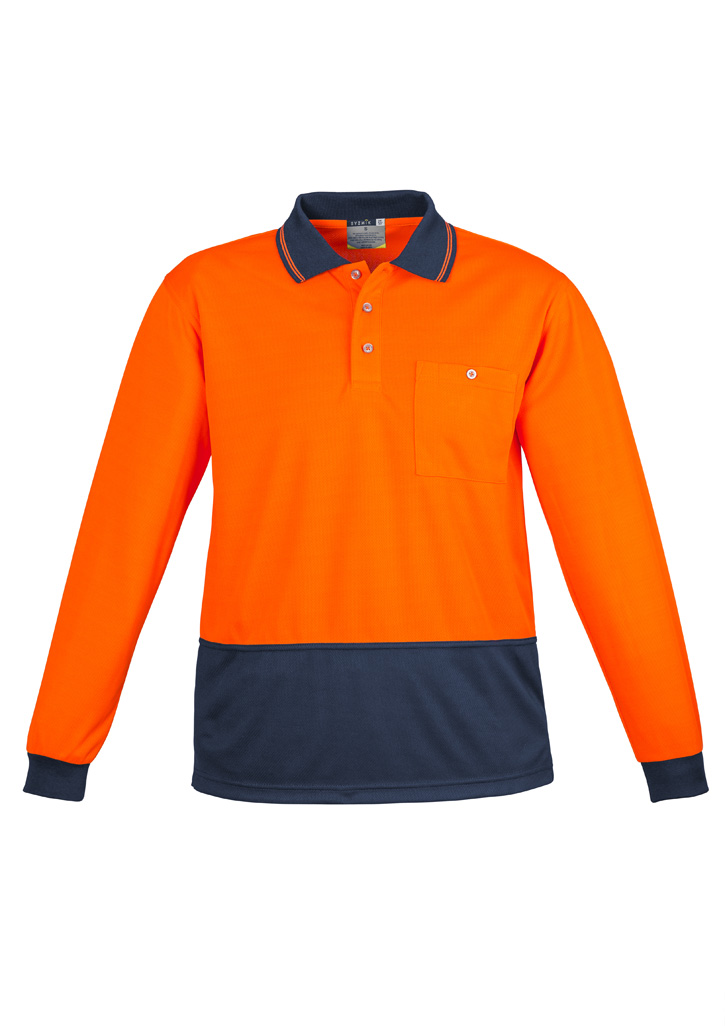 Unisex Hi Vis Basic Long Sleeve Polo - Image 11