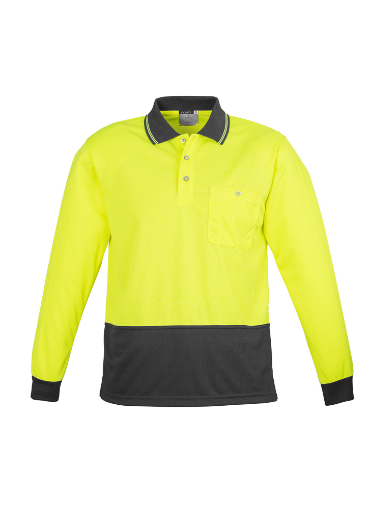 Unisex Hi Vis Basic Long Sleeve Polo - Image 13