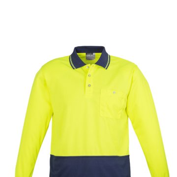 Unisex Hi Vis Basic Long Sleeve Polo
