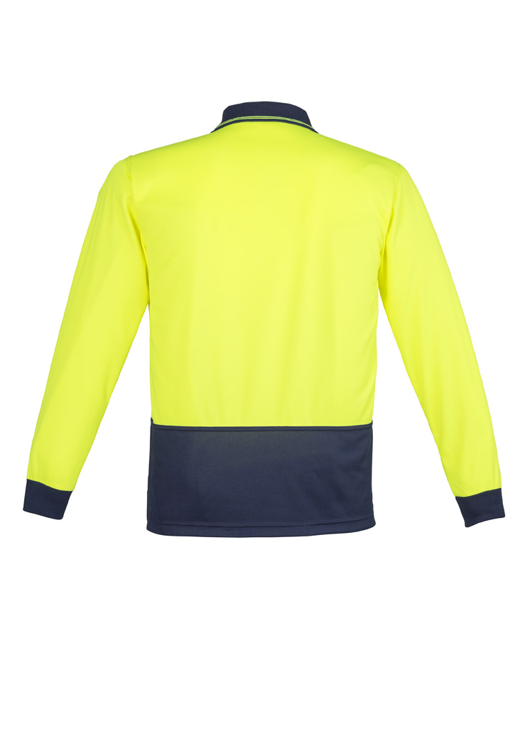Unisex Hi Vis Basic Long Sleeve Polo - Image 3