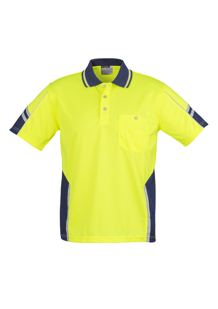 Mens Hi Vis Squad Short Sleeve Polo - Image 5