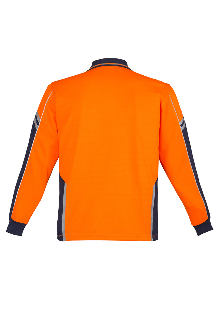 Mens Hi Vis Squad Long Sleeve Polo - Image 6