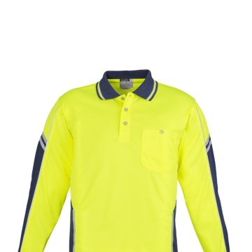Mens Hi Vis Squad Long Sleeve Polo
