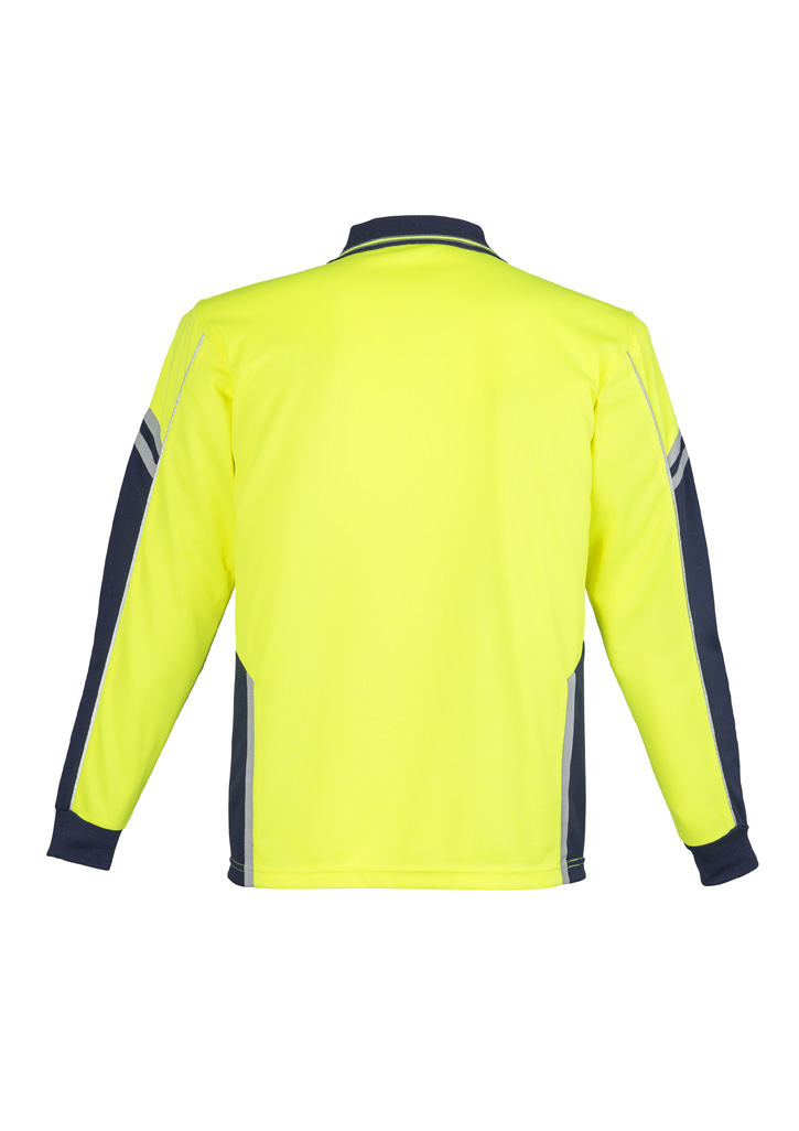 Mens Hi Vis Squad Long Sleeve Polo - Image 3