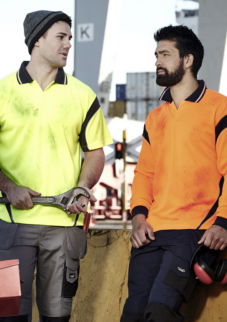 Mens Hi Vis Aztec Short Sleeve Polo - Image 4
