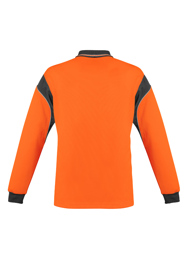 Mens Hi Vis Aztec Long Sleeve Polo - Image 10