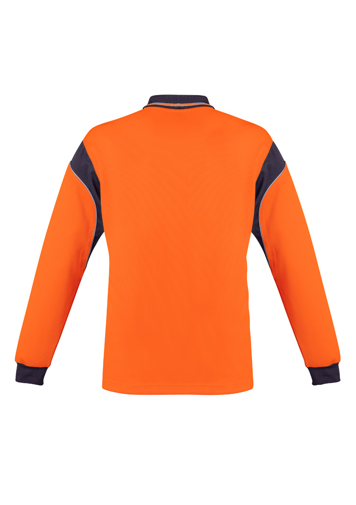 Mens Hi Vis Aztec Long Sleeve Polo - Image 8