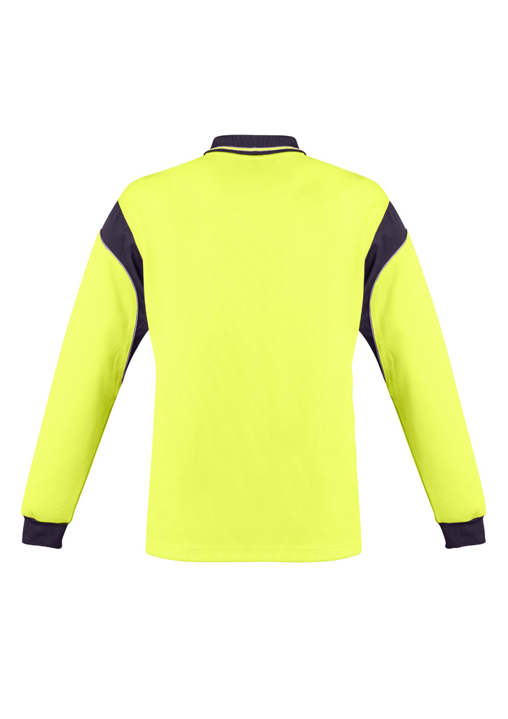 Mens Hi Vis Aztec Long Sleeve Polo - Image 5