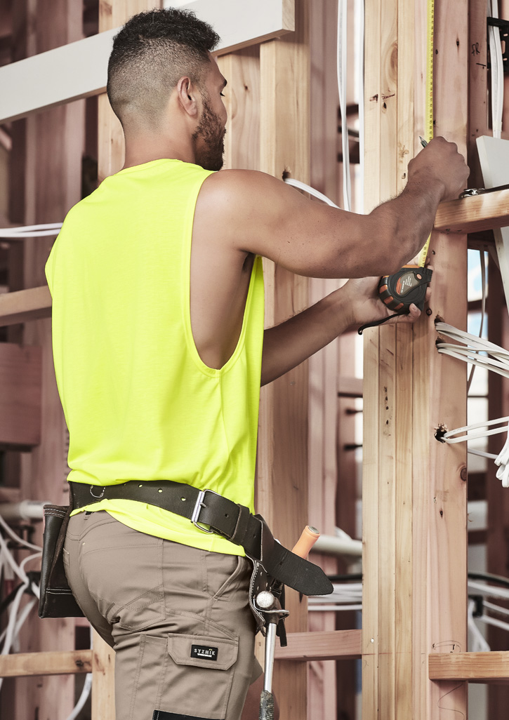 Mens Hi Vis Sleeveless Tee