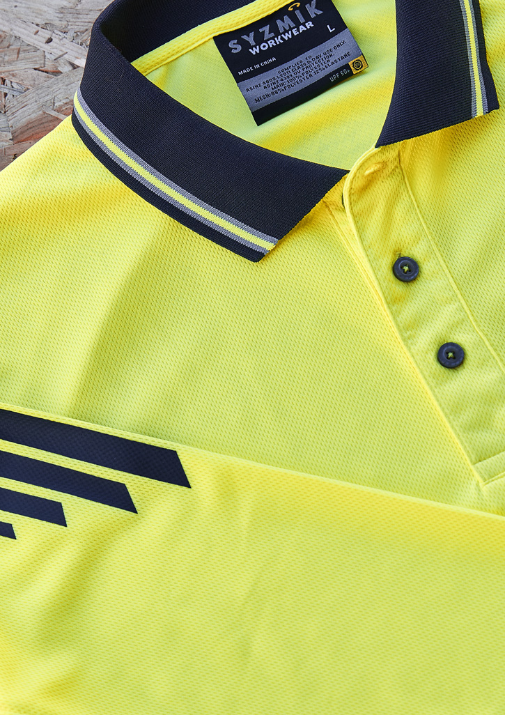 Mens Hi Vis Flux Long Sleeve Polo - Image 16