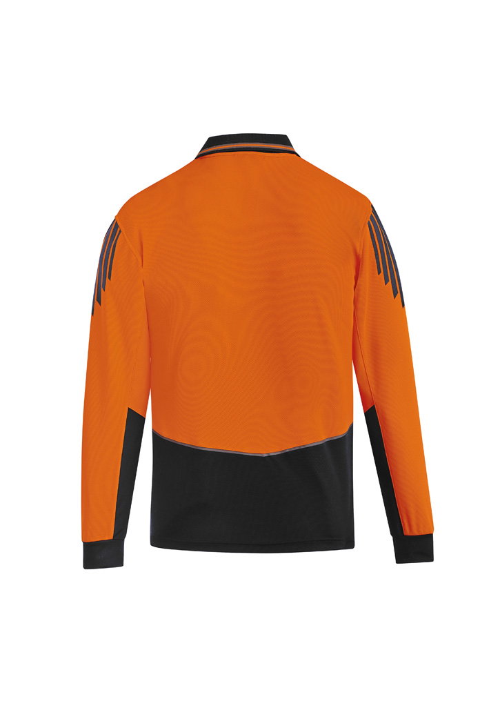 Mens Hi Vis Flux Long Sleeve Polo - Image 7