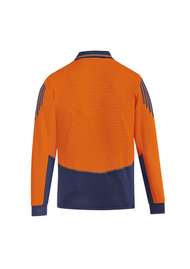 Mens Hi Vis Flux Long Sleeve Polo - Image 3