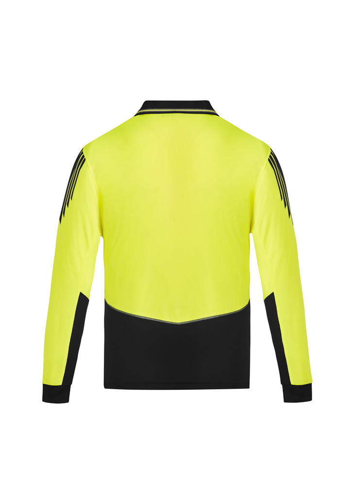 Mens Hi Vis Flux Long Sleeve Polo - Image 5
