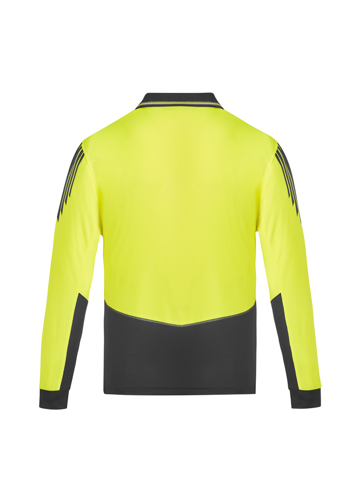 Mens Hi Vis Flux Long Sleeve Polo - Image 9