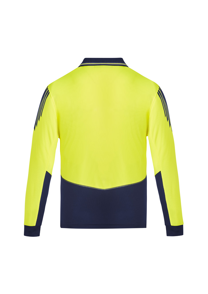 Mens Hi Vis Flux Long Sleeve Polo - Image 19