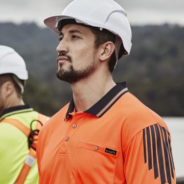 Mens Hi Vis Flux Short Sleeve Polo
